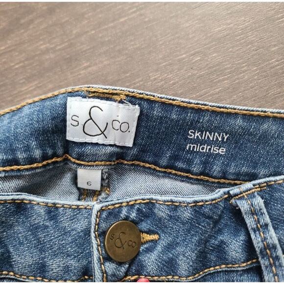 S&Co. Skinny Midrise Straight Leg Denim Jeans - Picture 5 of 5